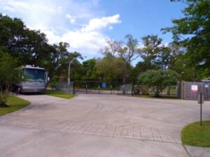 USA RV Resorts Lake Cove gated entrance Jackies rv Kemah Gordy Green Caye